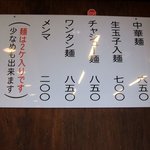 大勝軒 - メニューです