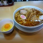 大勝軒 - ワンタン麺１.５玉、玉子別盛