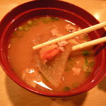 Tonkatsu Katsugen - 根菜たっぷり、豚汁が旨い。