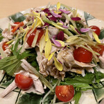 旬菜 おぐら家 - 大山鷄とクレソンのトリュフオイルサラダ