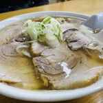 青竹手打ラーメン 日向屋 - チャーシュー麺＋大盛り＋メンマ