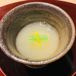 おみ乃 - ・伊達鶏の百合根饅頭と聖護院かぶの摺流し