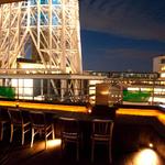 Piccole lampare & rooftop Sky Bar - 絶景の６F sky bar！のテラス席（冬場は暖房完備）
