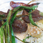 ラ・ブランシュ - 山形産和牛バヴェットのステーキ、麦のソース