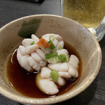かみやかた - お通しの白子ポン酢(^^)