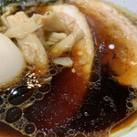 Noukou Ramen Ooba Shouten - 濃厚醤油ラーメン竹岡式＋味玉