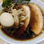 Noukou Ramen Ooba Shouten - 濃厚醤油ラーメン竹岡式＋味玉