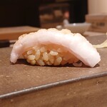 鮨 つぐみ - 松川鰈縁側(醤油)