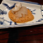 鉄板焼き いわ倉 - 余市鮟肝ポン酢　河豚皮三種