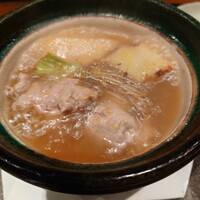 鉄板焼き いわ倉 - 合鴨と葱　小鍋