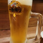 骨付 丸亀鳥 - 生ビール
