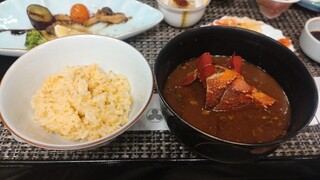 古仙 - ウニご飯と伊勢海老赤出汁