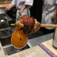 鳥さき - レバーをはさんだちょうちん。