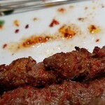薩斐蘭州牛肉麺 - 羊串の香辛料の表情。