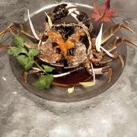 四川料理 龍の子 - 活け上海蟹の15年甕出し紹興酒漬け