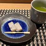 船橋 寿司 天 - デザート　自家製羽二重餅　