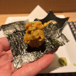 船橋 寿司 天 - 雲丹3種全部のせして食べてみた！最高！