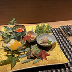 船橋 寿司 天 - 前菜5種盛り