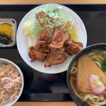 うどんいっきゅう - 唐揚げ定食850円