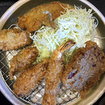 Katsu Ichibanya - 牡蠣盛フライ定食+アジフライ+ハムカツ