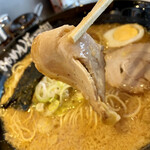 らあめん花月嵐 - 嵐げんこつらぁめん@720円麺大盛+120円