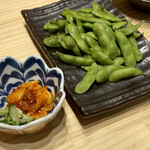 Sushi Sake Sakana Sugitama - エンガワチャンジャ、茶豆