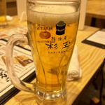 鮨・酒・肴 杉玉 - まずは生ビール
