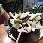 玉ネギは焦がさないように。