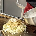 九条ねぎ焼きとワイン やまざき - やまざき焼 making