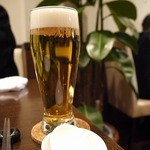 中国料理 丹甫 - 生ビールで乾杯です