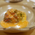 鮨 たかはし - 鯵　イクラ裏ごしソース