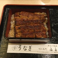 満寿家 - うな重 きも吸、お新香付