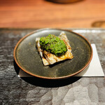 きう - 東京湾かます、春菊、バルサミコソース、スイートチリ