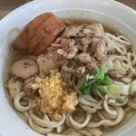 麺屋 味方 - ラーメン800円、麺量300g、ニンニクアブラ(2021.10.23)