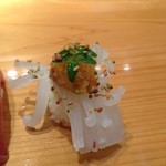 烏賊 雲丹・とびこ載せ 京都錦胡麻