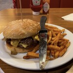 Denny's - 料理写真:American's Diner Double & Seasoned Fries♪