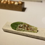 レストラン ウオゼン - 一口シーザーサラダ猪ベーコン