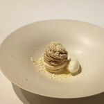 レストラン ウオゼン - モンブラン黒文字アイス