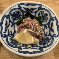 新宿割烹 中嶋 - 刺身ハーフのアップ