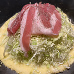 ぼった焼き 恵比寿 - 牛すじ入り広島焼き