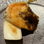 ぼった焼き 恵比寿 - 天使の海老と長ネギ焼き