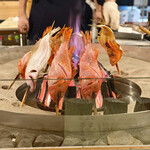 福よし - 囲炉裏で焼き魚