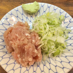 やきとり 鳥勢 - たたき 550円。私は醤油派。