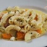 ラ ビストリア - カボチャとベーコンのクリームパスタ。