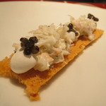 エクアトゥール - 毛ガニのプチタルト、キャビア添え