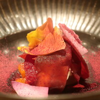 RISTORANTE IL NODO - 天城 下山さんの3年アマゴ 黄金いくら 本ワサビ 畑のビーツ 横田さんのバラアップ