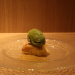 RISTORANTE IL NODO - リンゴのクラフティ 小松菜最終形態