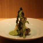 RISTORANTE IL NODO - 小坪漁港の鰆 渡辺農園の小松菜色々