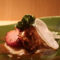 RISTORANTE IL NODO - 白子ムニエル 渡辺農園のカブ もものすけ 鵠沼醤油アップ