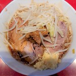 ラーメン二郎 - ラーメン半分＋ニンニク多め